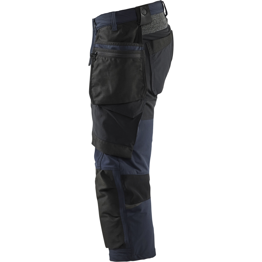 Blaklader 4-Way Stretch Craftsman Pirate Trousers, Dark Navy/Black (3)
