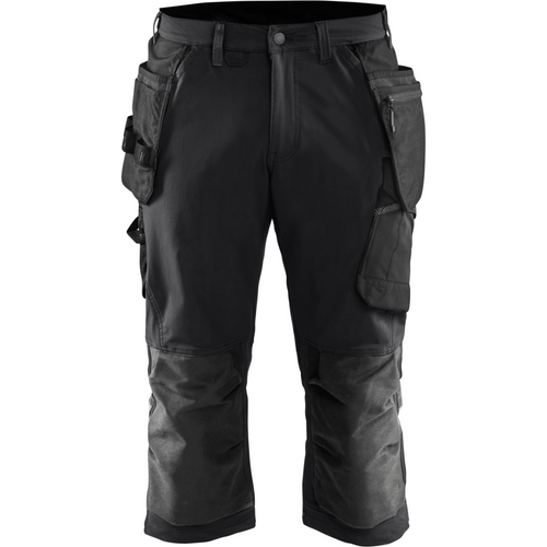 Blaklader 4-Way Stretch Craftsman Pirate Trousers, Black/Dark Grey