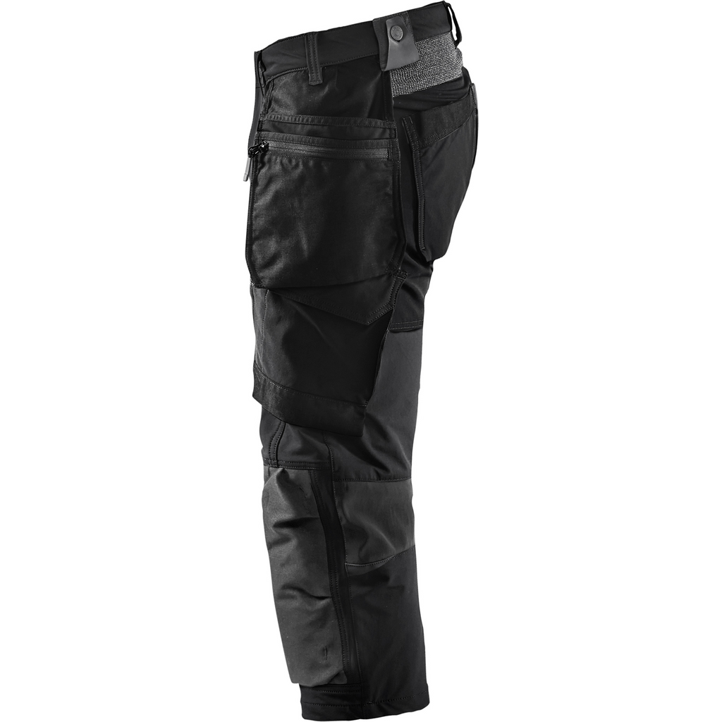 Blaklader 4-Way Stretch Craftsman Pirate Trousers, Black/Dark Grey (3)
