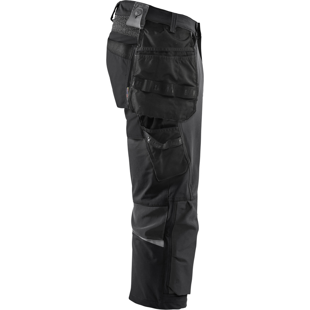 Blaklader 4-Way Stretch Craftsman Pirate Trousers, Black/Dark Grey (2)