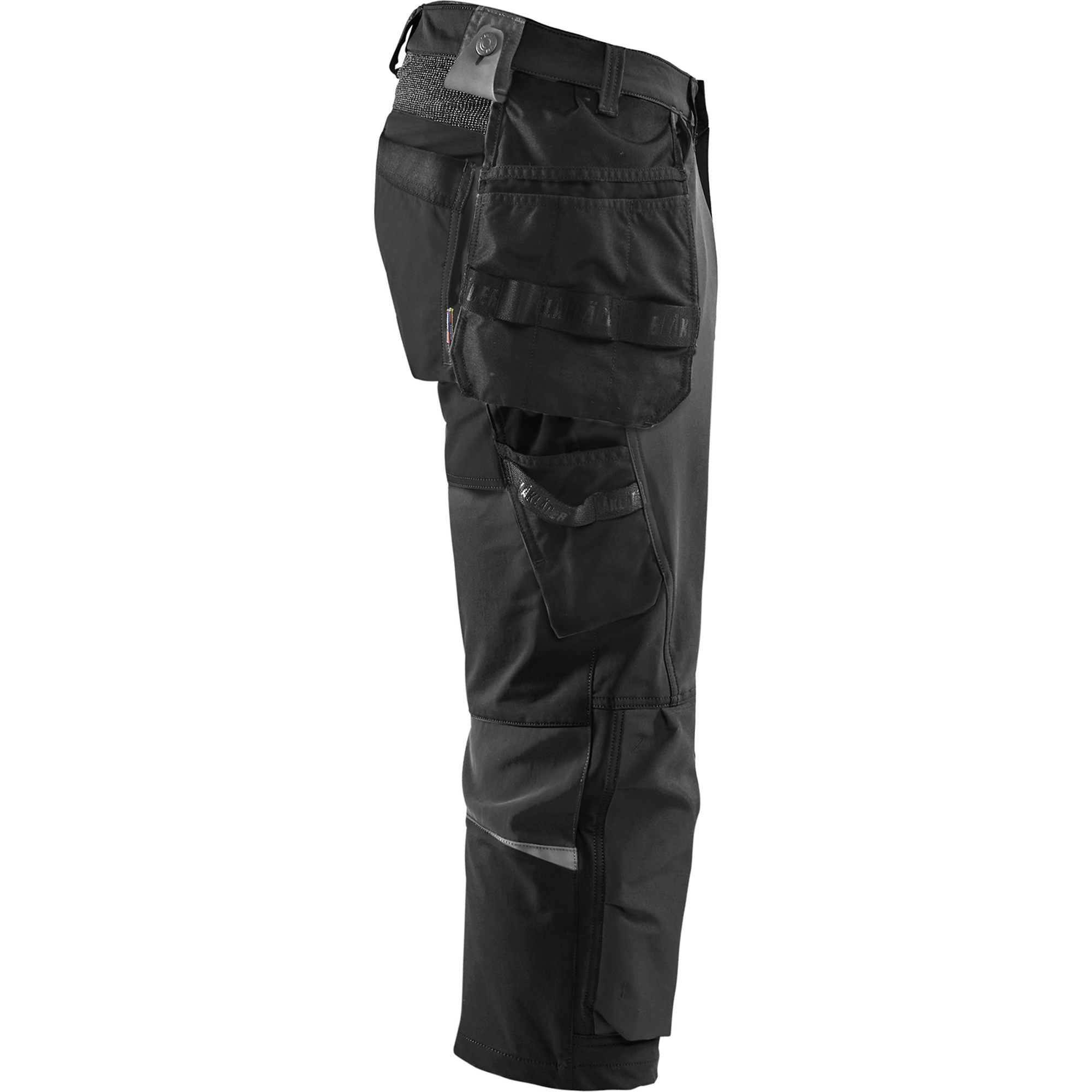 Blaklader 4-Way Stretch Craftsman Pirate Trousers, Black/Dark Grey (2)