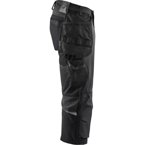 Blaklader 4-Way Stretch Craftsman Pirate Trousers, Black/Dark Grey (2)