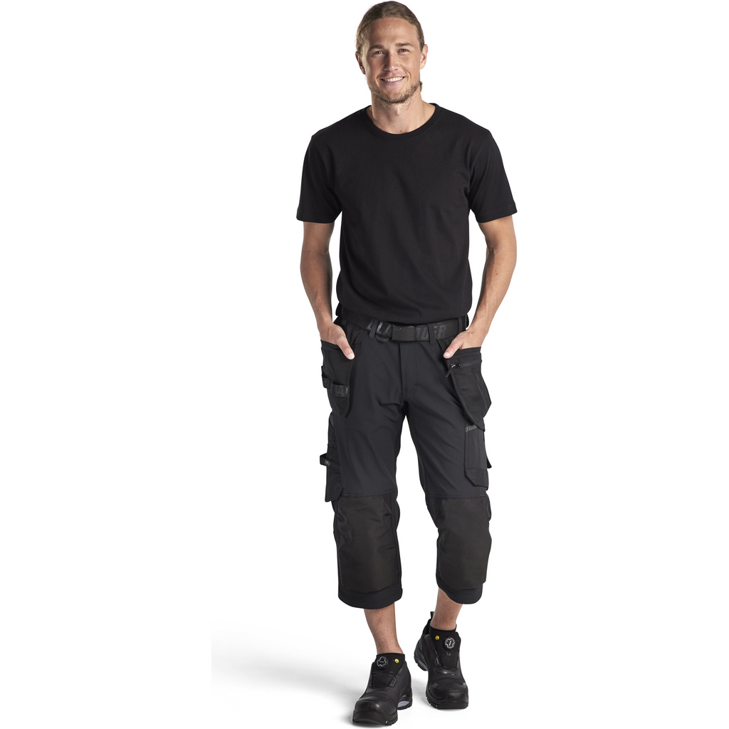 Blaklader 4-Way Stretch Craftsman Pirate Trousers, Black/Dark Grey (5)