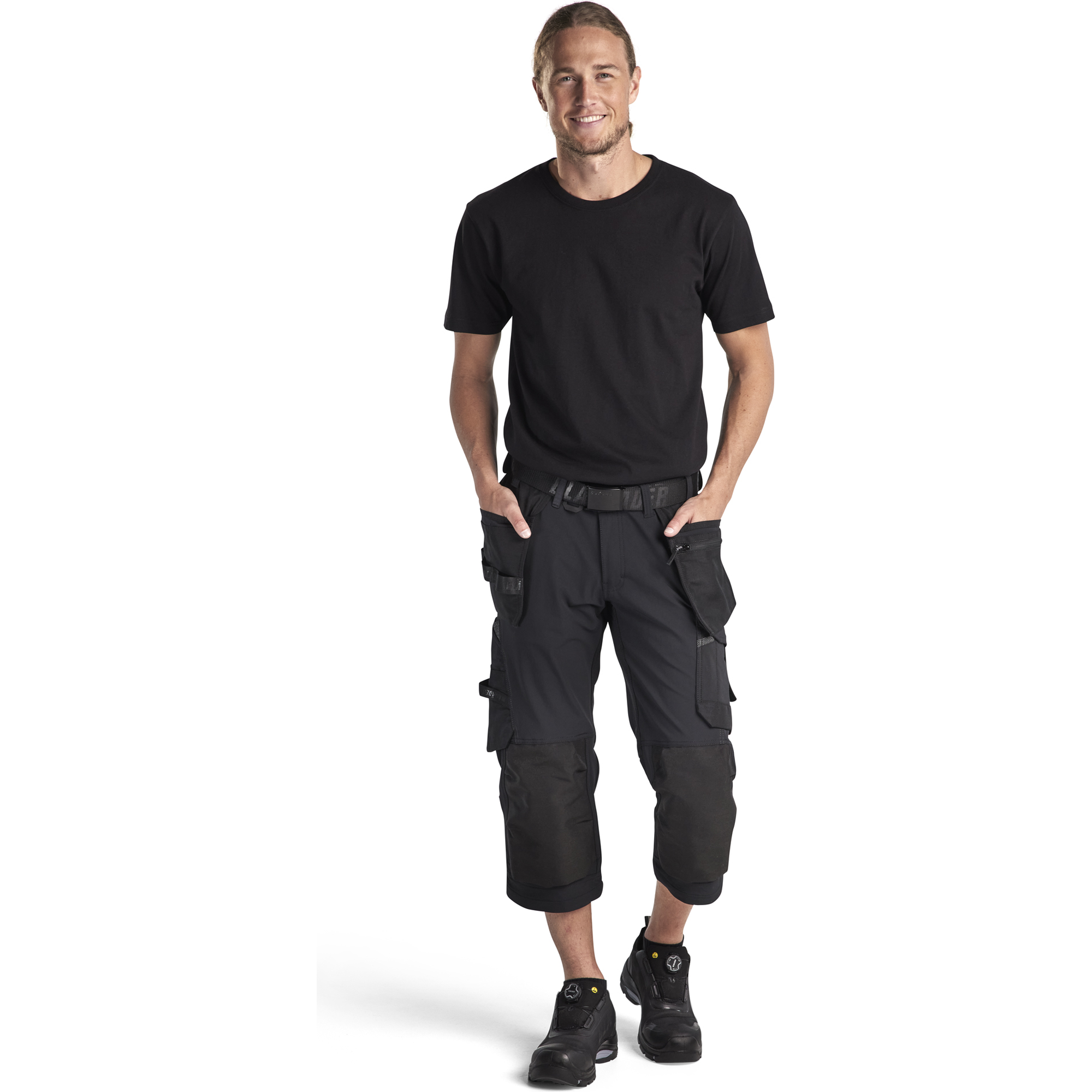 Blaklader 4-Way Stretch Craftsman Pirate Trousers, Black/Dark Grey (5)