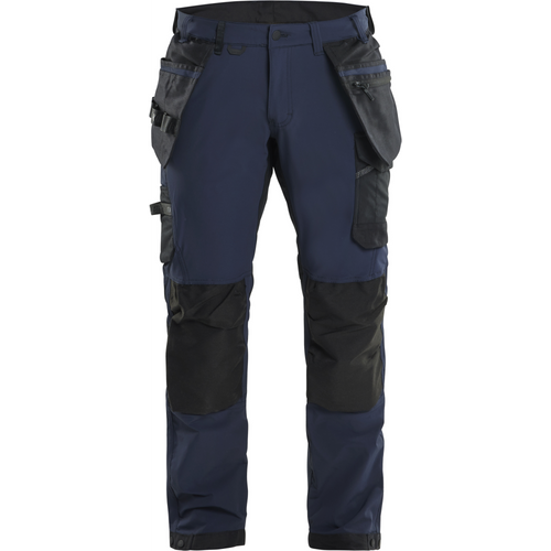 Blaklader 4-Way Stretch Craftsman Work Trousers, Dark Navy/Black