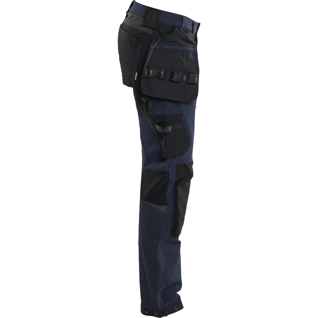 Blaklader 4-Way Stretch Craftsman Work Trousers, Dark Navy/Black (2)