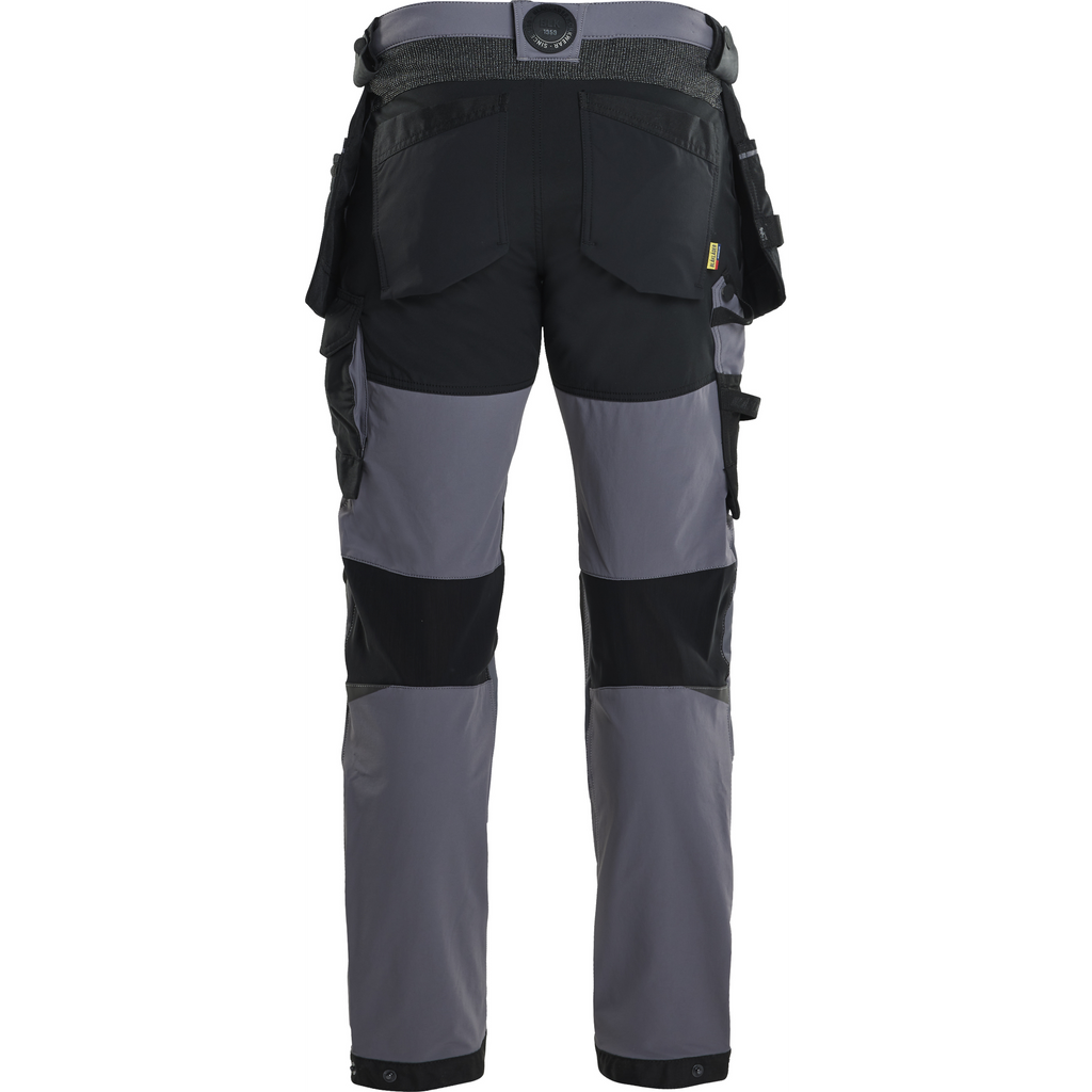 Blaklader 4-Way Stretch Craftsman Work Trousers, Medium Grey/Black (4)