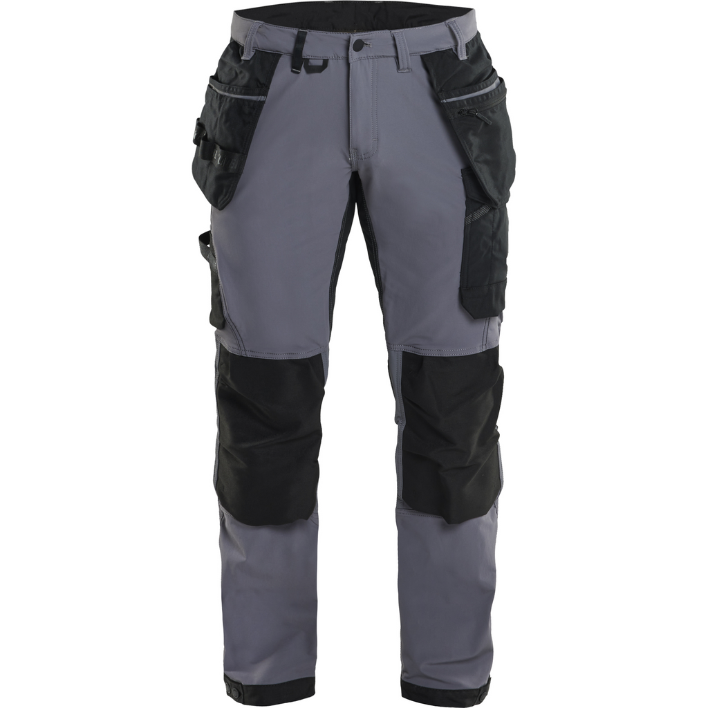 Blaklader 4-Way Stretch Craftsman Work Trousers, Medium Grey/Black