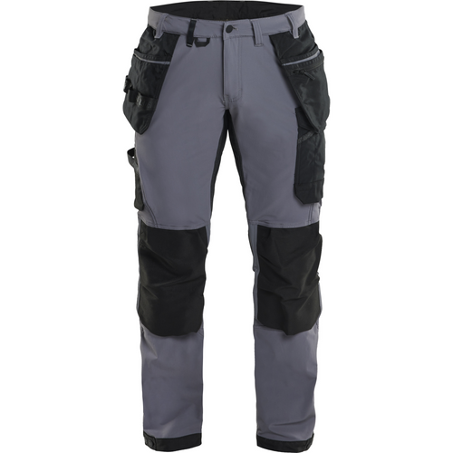Blaklader 4-Way Stretch Craftsman Work Trousers, Medium Grey/Black