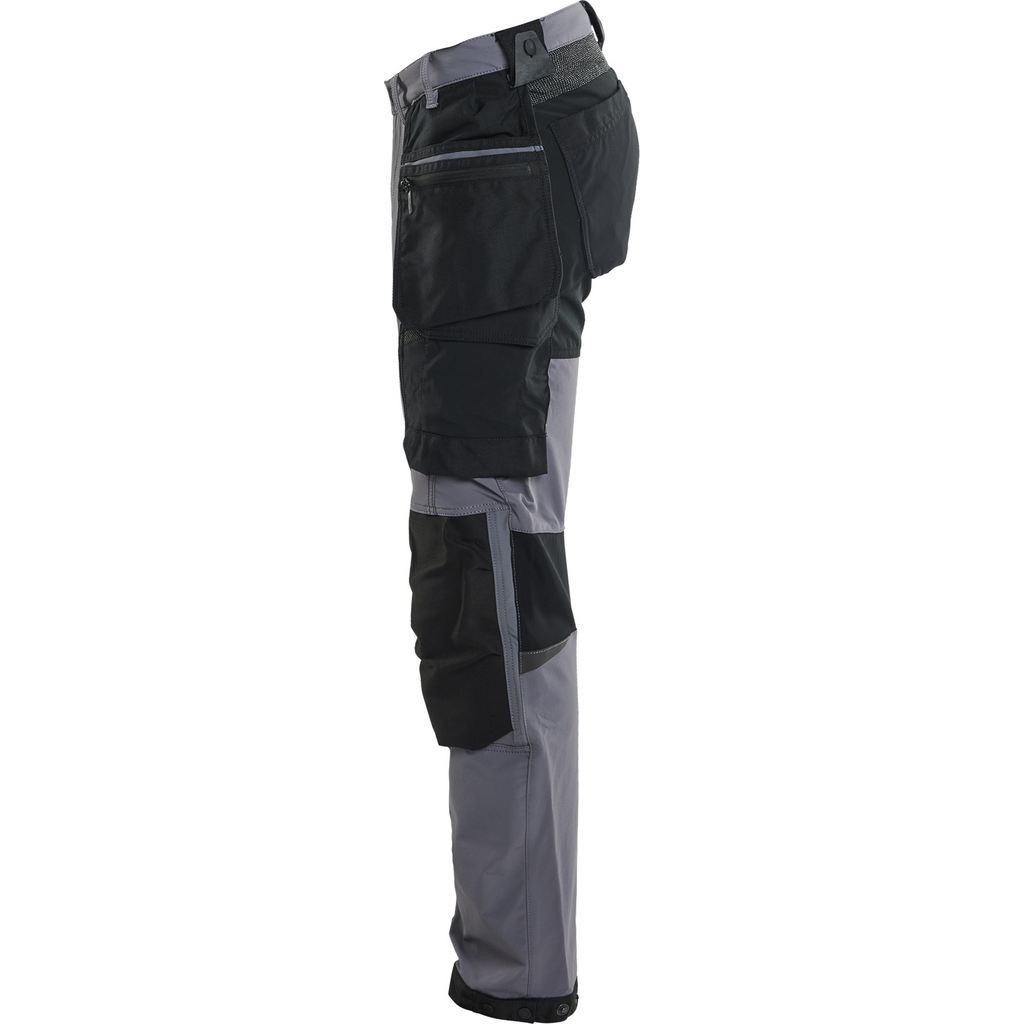 Blaklader 4-Way Stretch Craftsman Work Trousers, Medium Grey/Black (3)