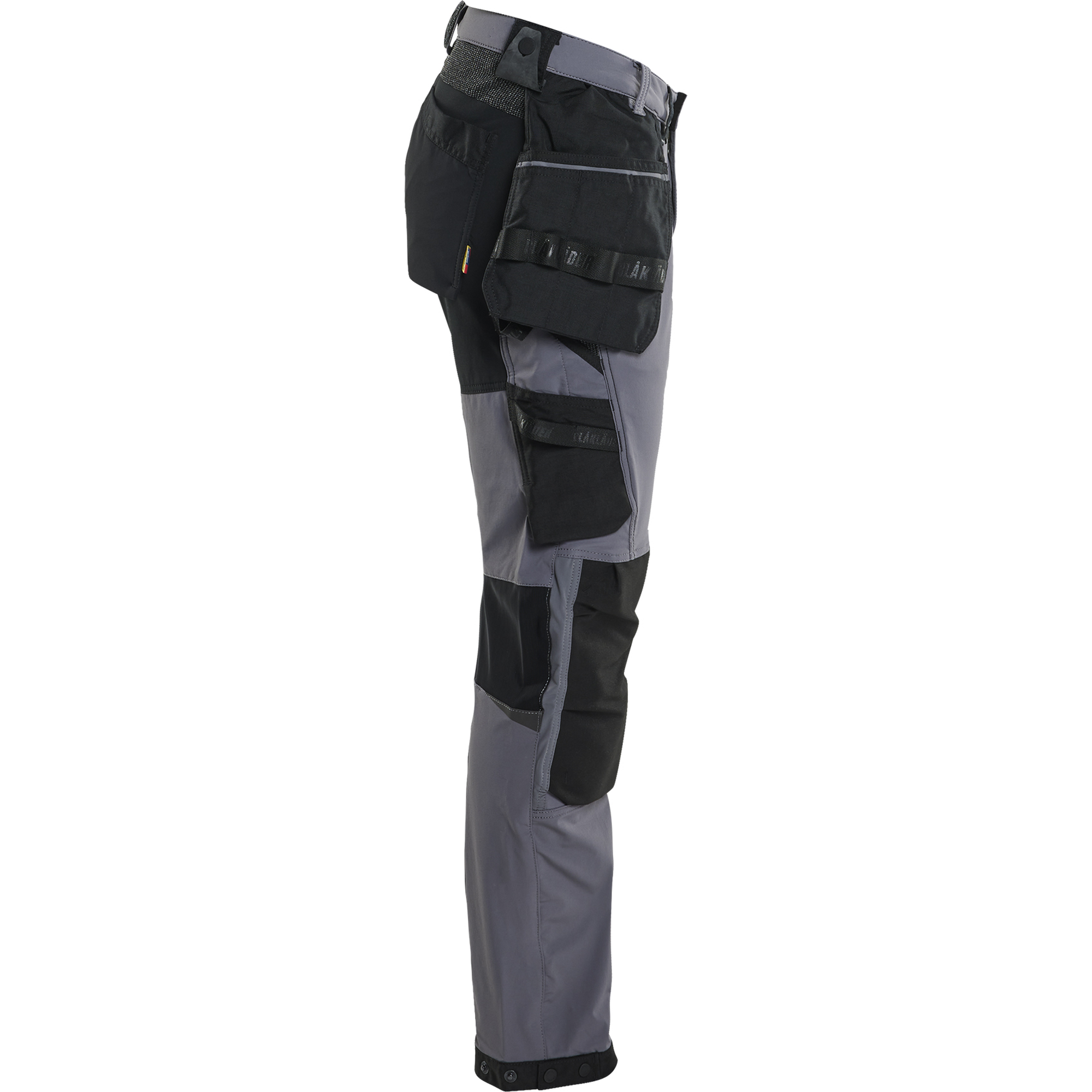 Blaklader 4-Way Stretch Craftsman Work Trousers, Medium Grey/Black (2)