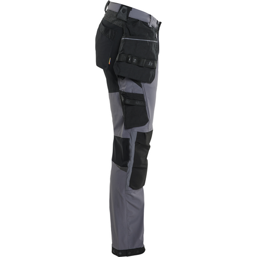 Blaklader 4-Way Stretch Craftsman Work Trousers, Medium Grey/Black (2)