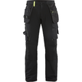Blaklader 4-Way Stretch Craftsman Work Trousers, Black/Yellow