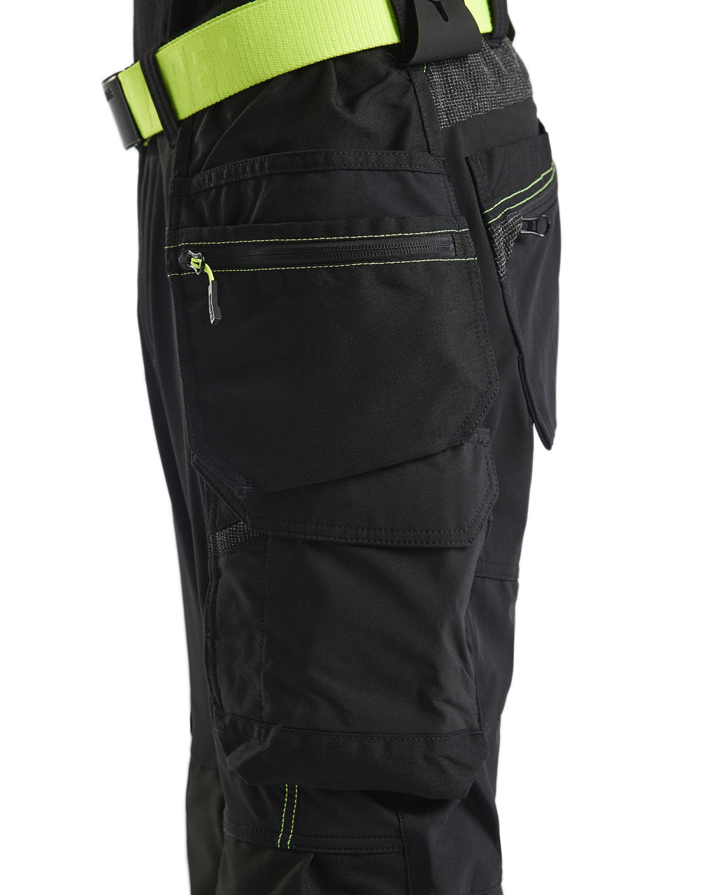 Blaklader 4-Way Stretch Craftsman Work Trousers, Black/Yellow (6)