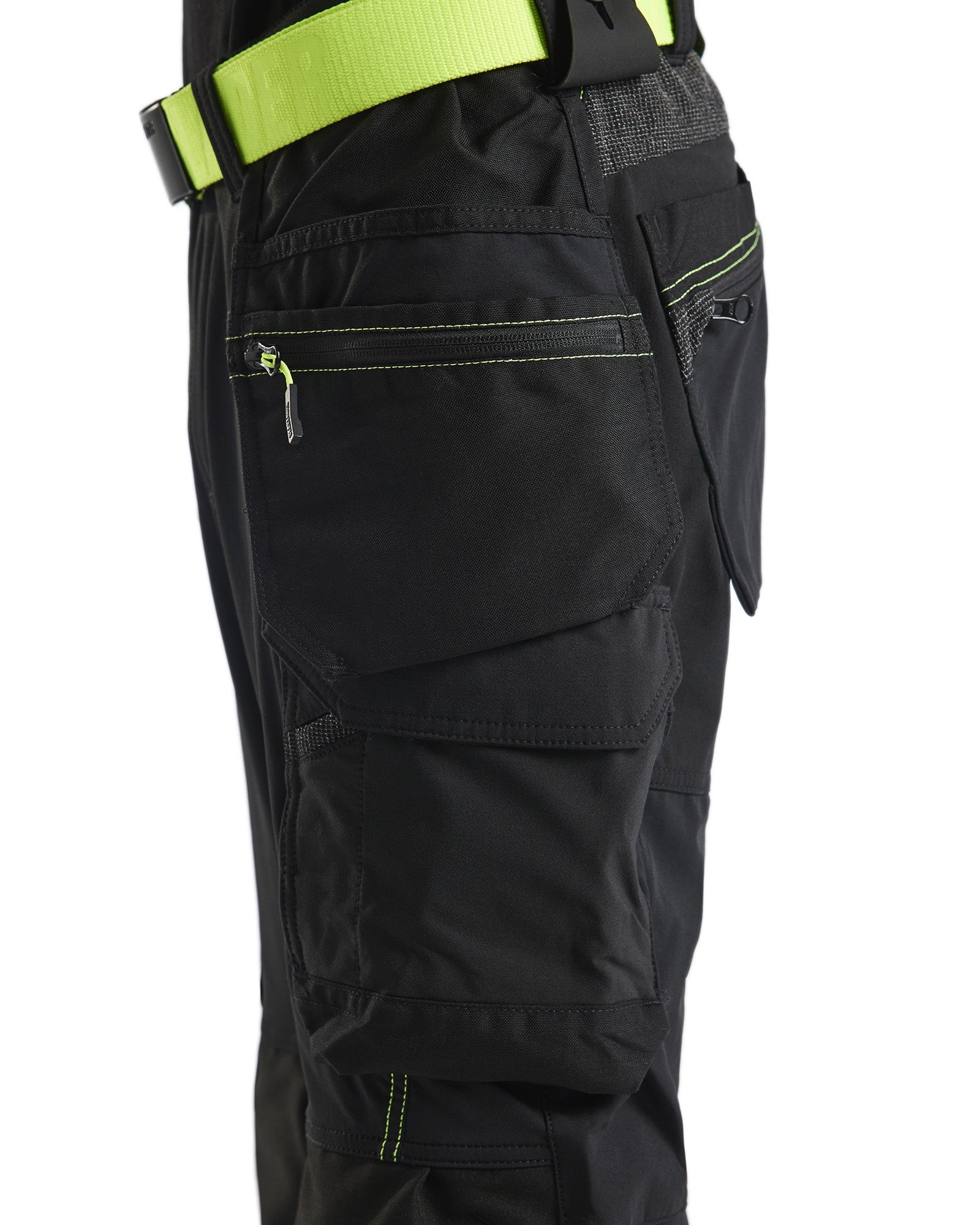 Blaklader 4-Way Stretch Craftsman Work Trousers, Black/Yellow (6)