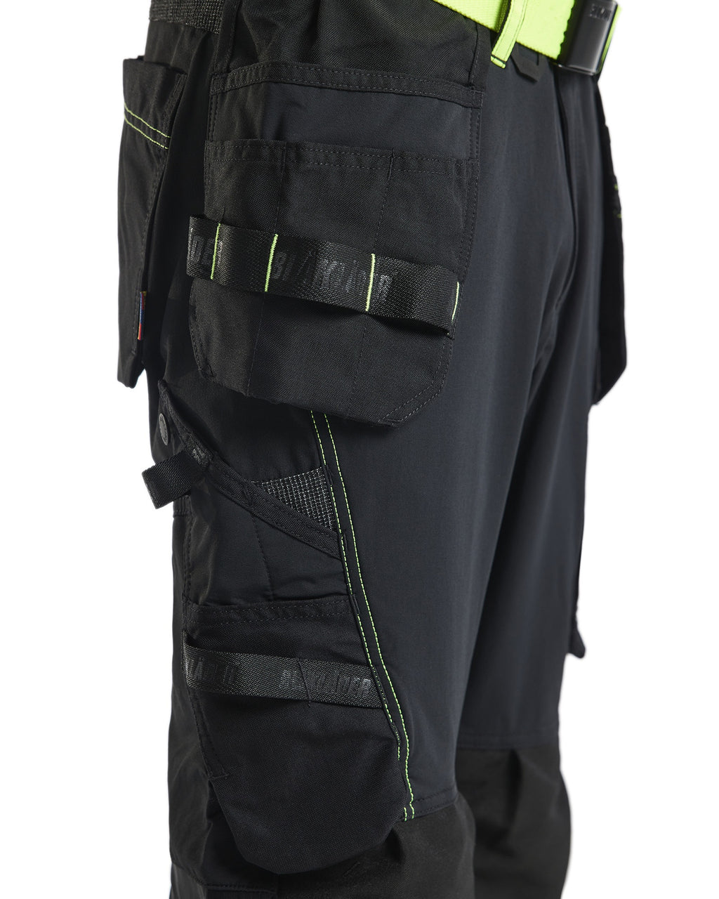 Blaklader 4-Way Stretch Craftsman Work Trousers, Black/Yellow (7)