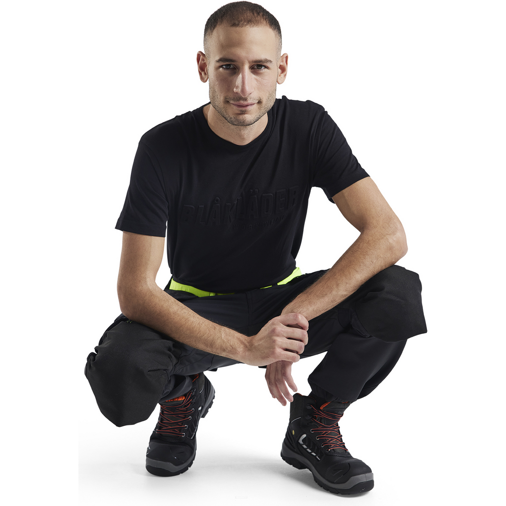 Blaklader 4-Way Stretch Craftsman Work Trousers, Black/Yellow (8)