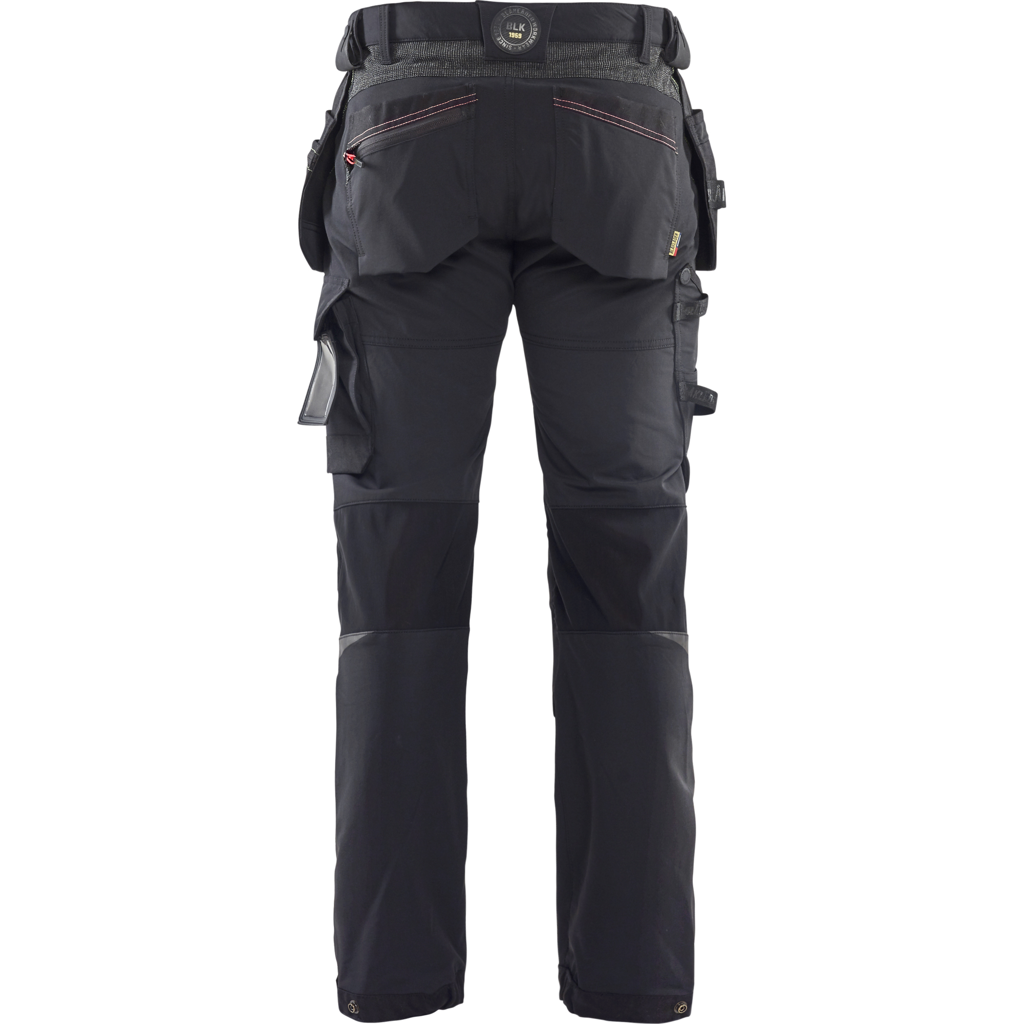 Blaklader 4-Way Stretch Craftsman Work Trousers, Black/Red (4)
