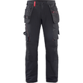 Blaklader 4-Way Stretch Craftsman Work Trousers, Black/Red