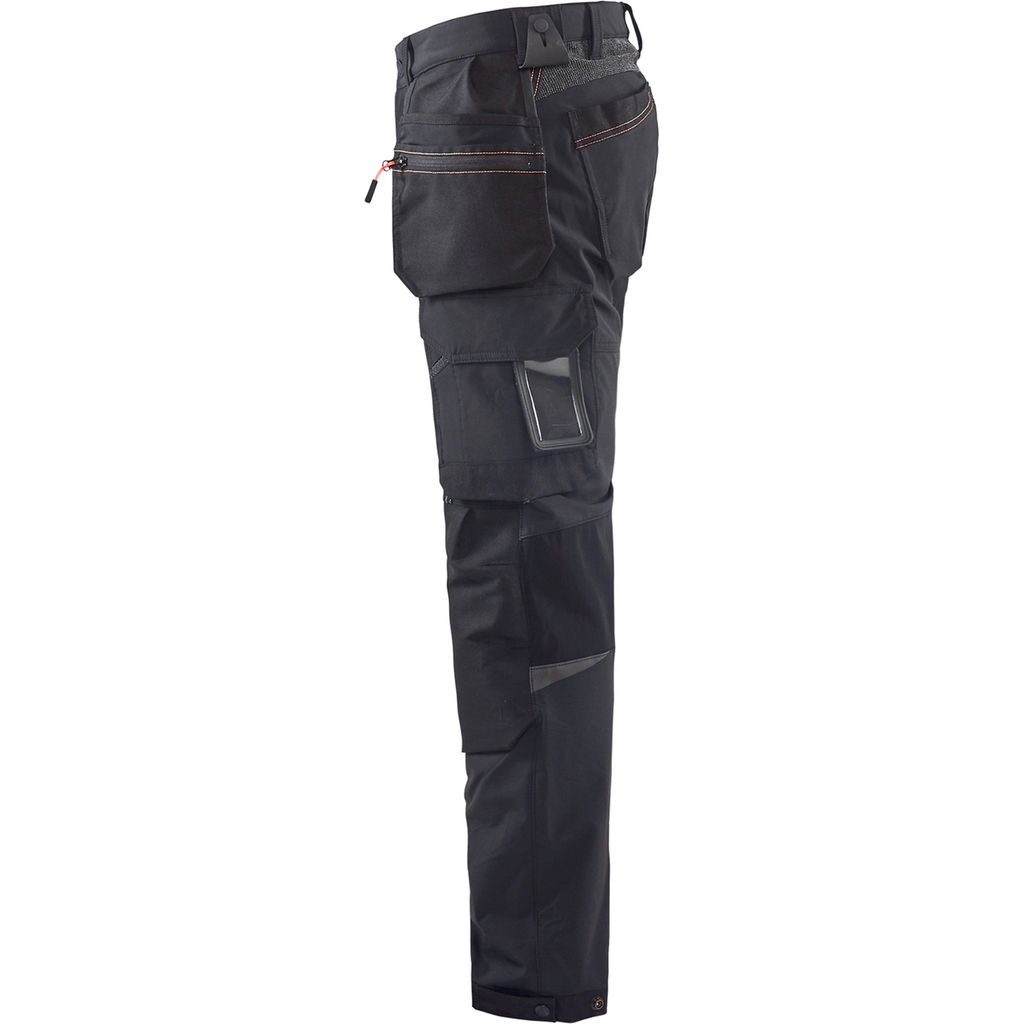 Blaklader 4-Way Stretch Craftsman Work Trousers, Black/Red (3)