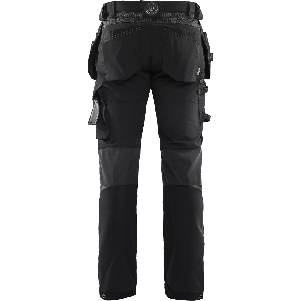 Blaklader 4-Way Stretch Craftsman Work Trousers, Black/Dark Grey (4)