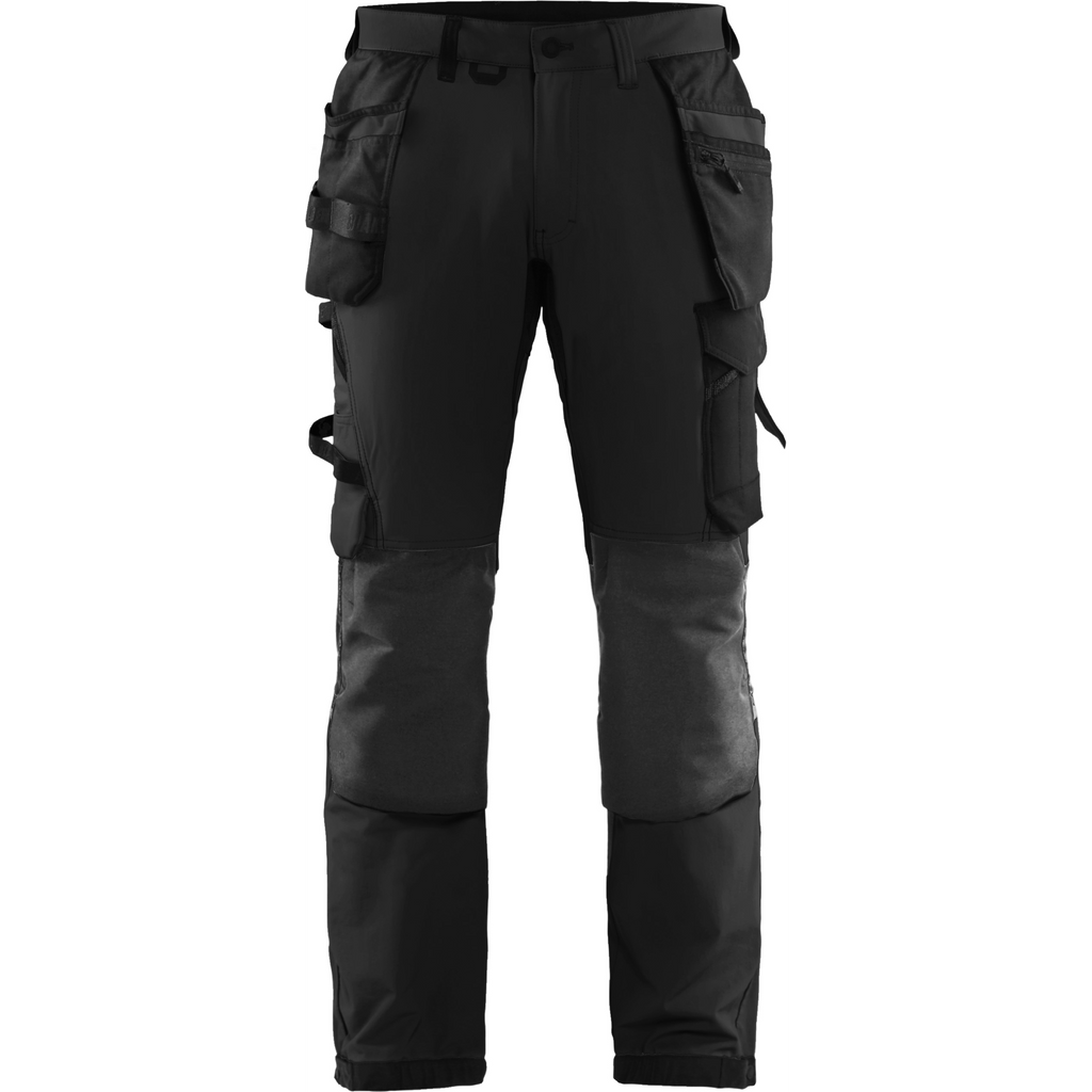 Blaklader 4-Way Stretch Craftsman Work Trousers, Black/Dark Grey