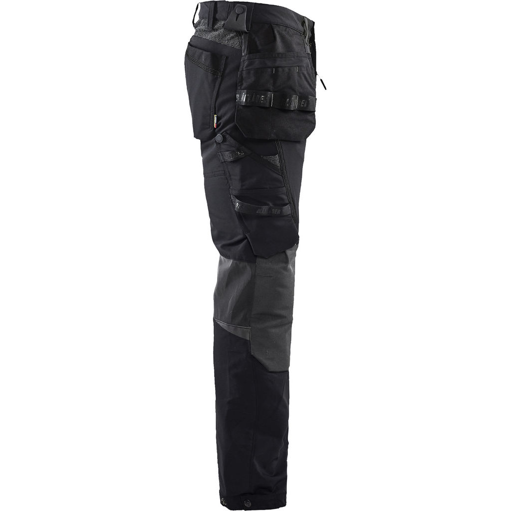 Blaklader 4-Way Stretch Craftsman Work Trousers, Black/Dark Grey (2)