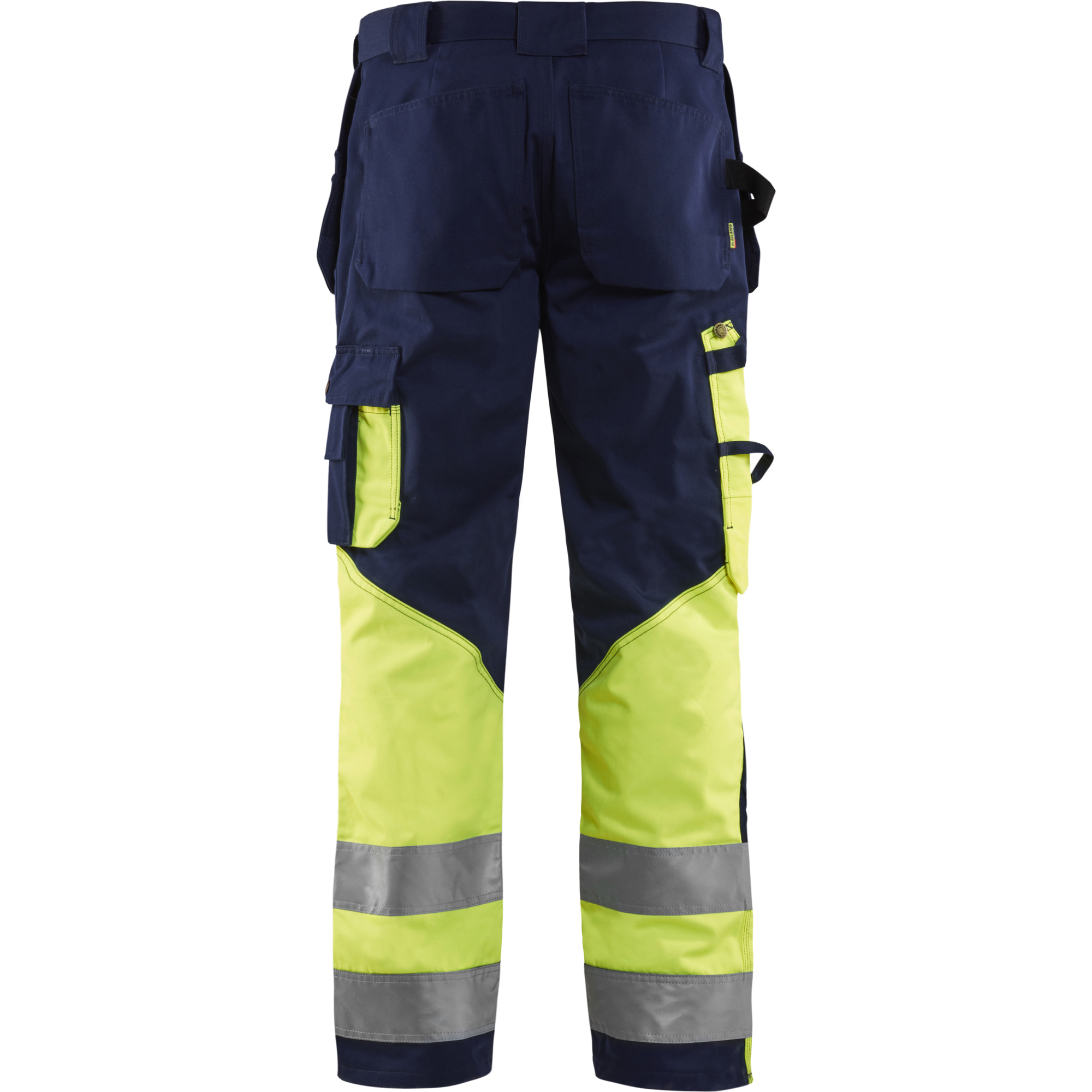Blaklader High Vis Work Trousers, Navy Blue/Yellow (4)