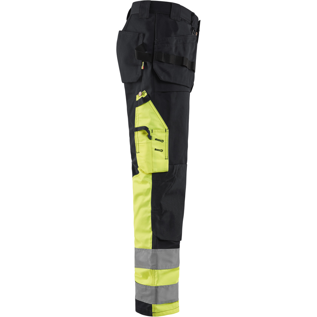 Blaklader High Vis Work Trousers, Black/Yellow (2)