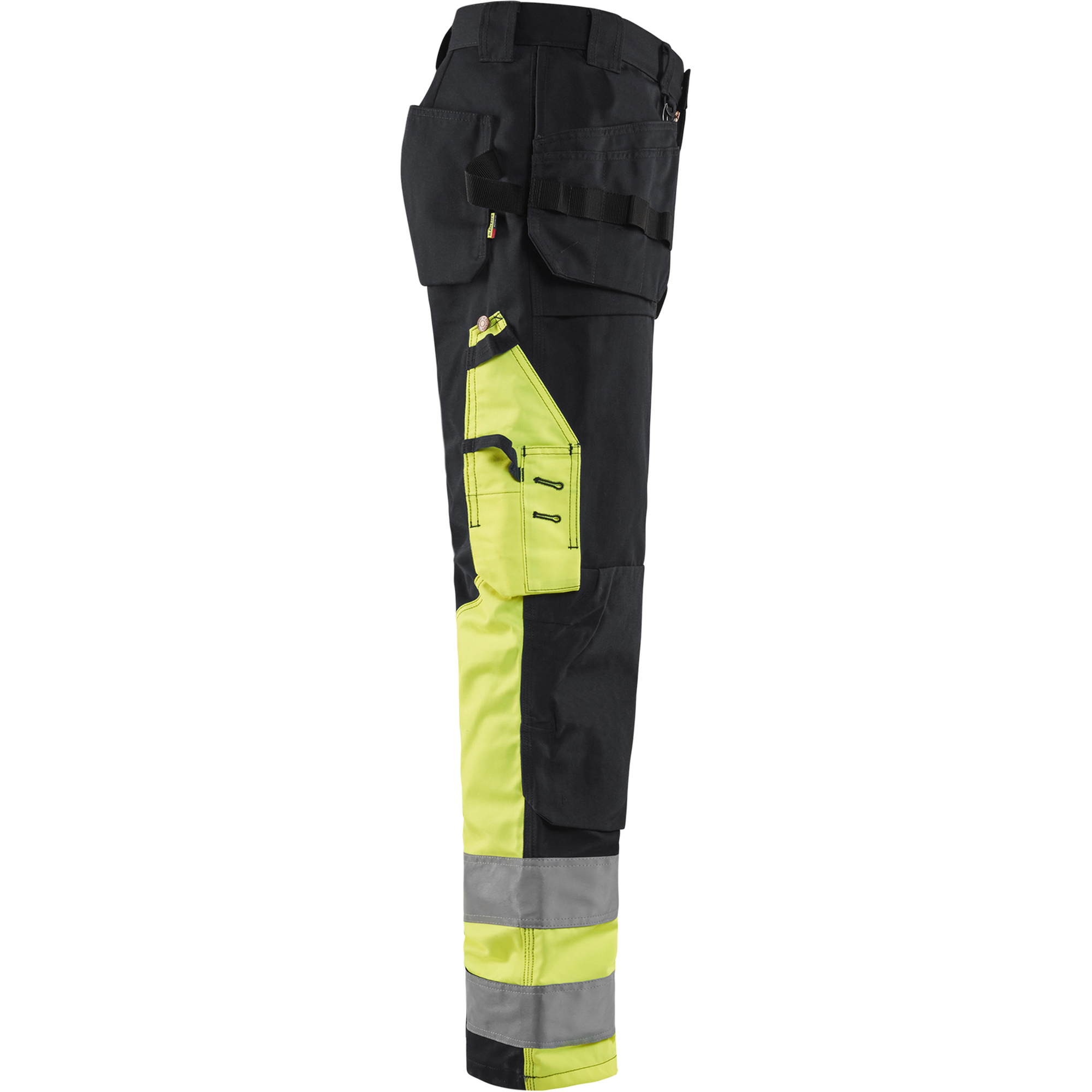 Blaklader High Vis Work Trousers, Black/Yellow (2)