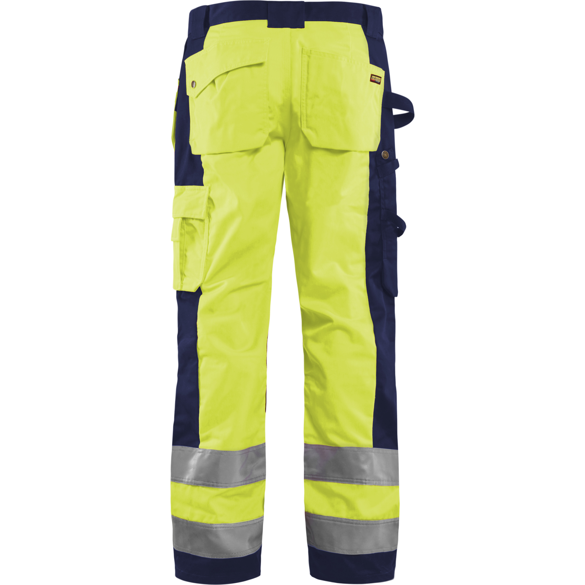 Blaklader High Vis Work Trousers, Yellow/Navy Blue (4)
