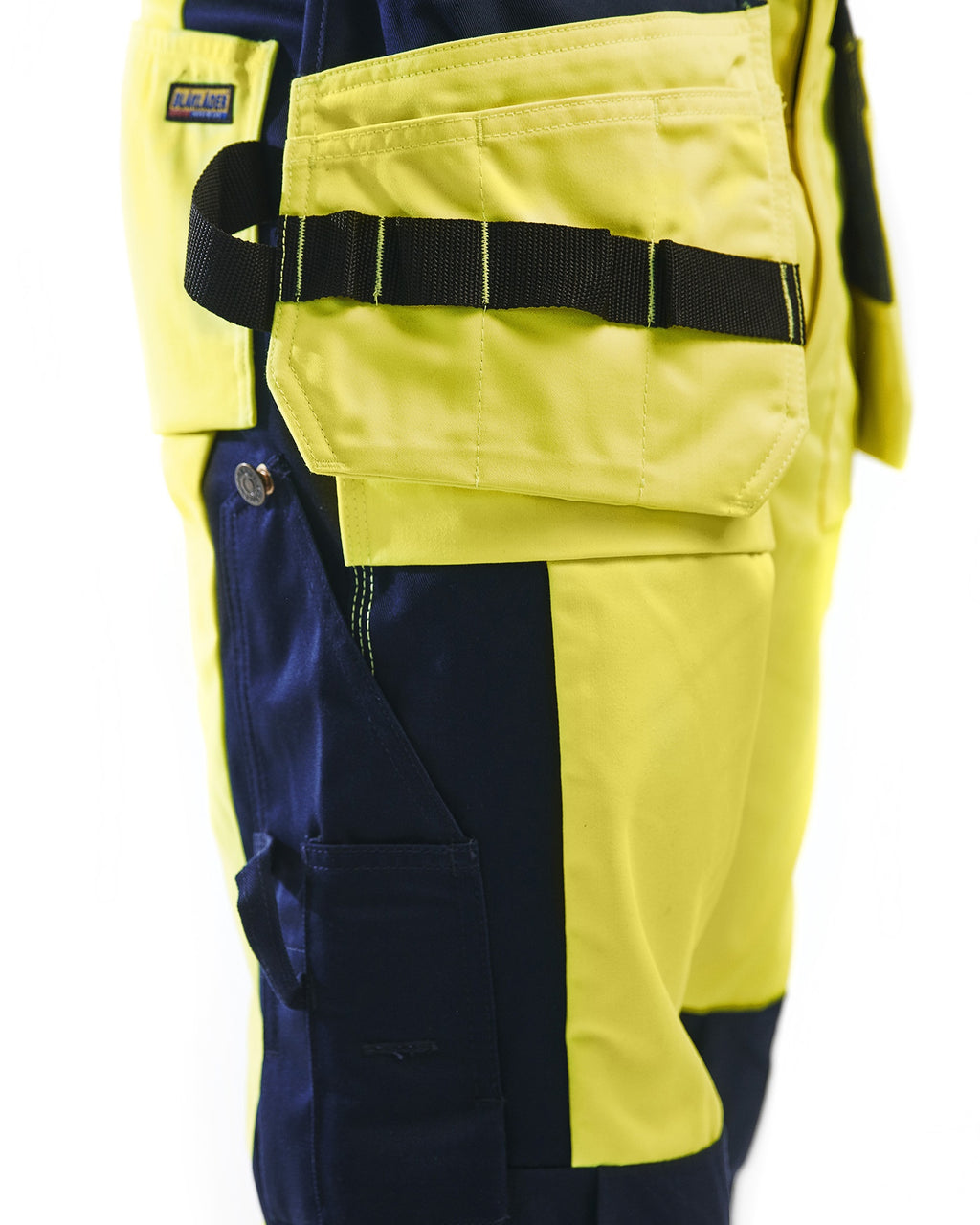 Blaklader High Vis Work Trousers, Yellow/Navy Blue (7)