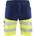 Blaklader High Vis Stretch Shorts, Navy Blue/ Yellow