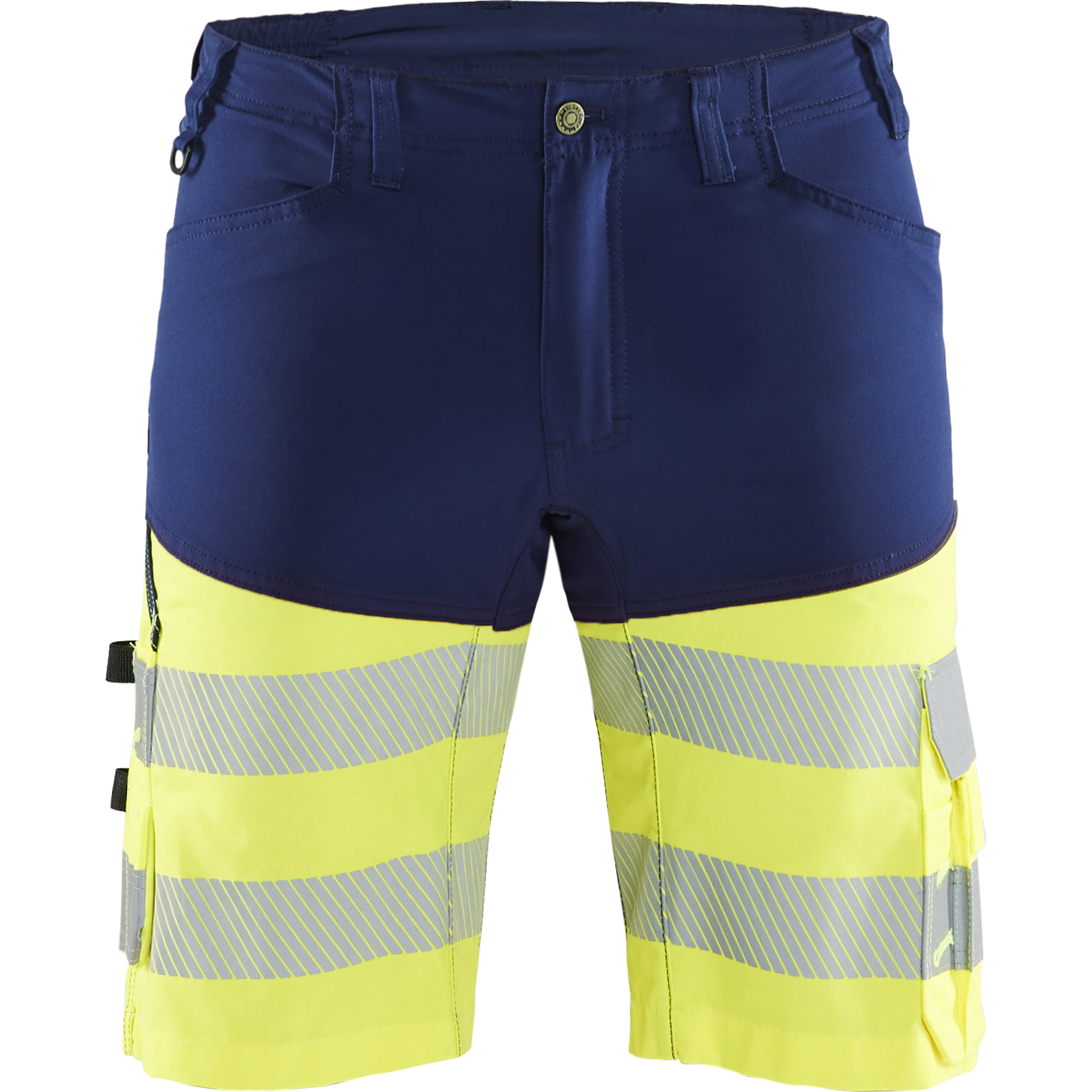 Blaklader High Vis Stretch Shorts, Navy Blue/ Yellow