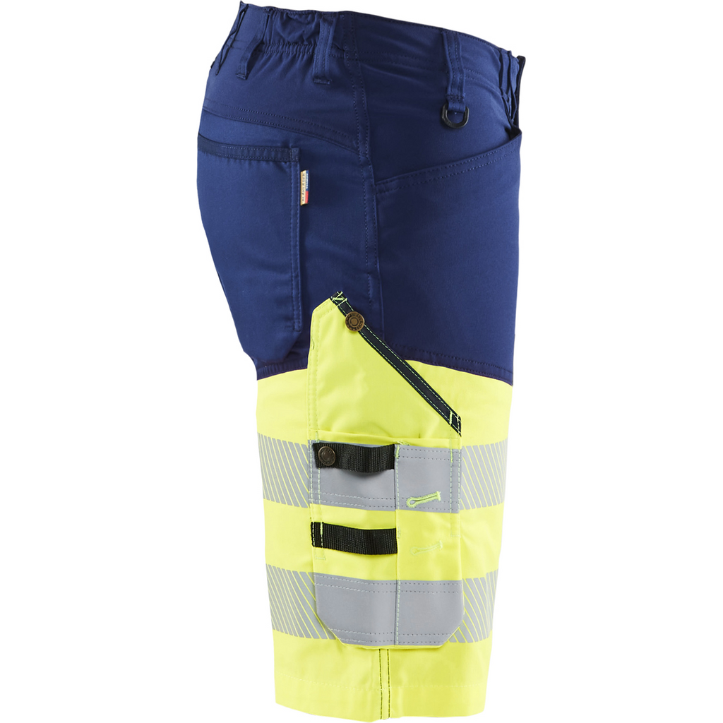 Blaklader High Vis Stretch Shorts, Navy Blue/ Yellow (2)