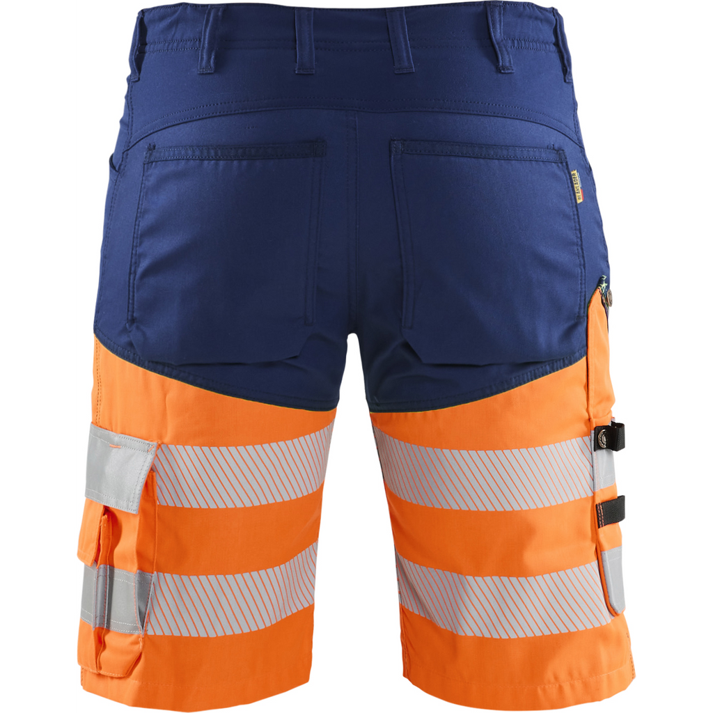 Blaklader High Vis Stretch Shorts, Navy Blue/Orange (4)