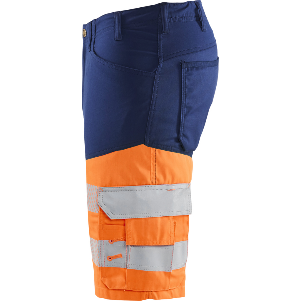 Blaklader High Vis Stretch Shorts, Navy Blue/Orange (3)