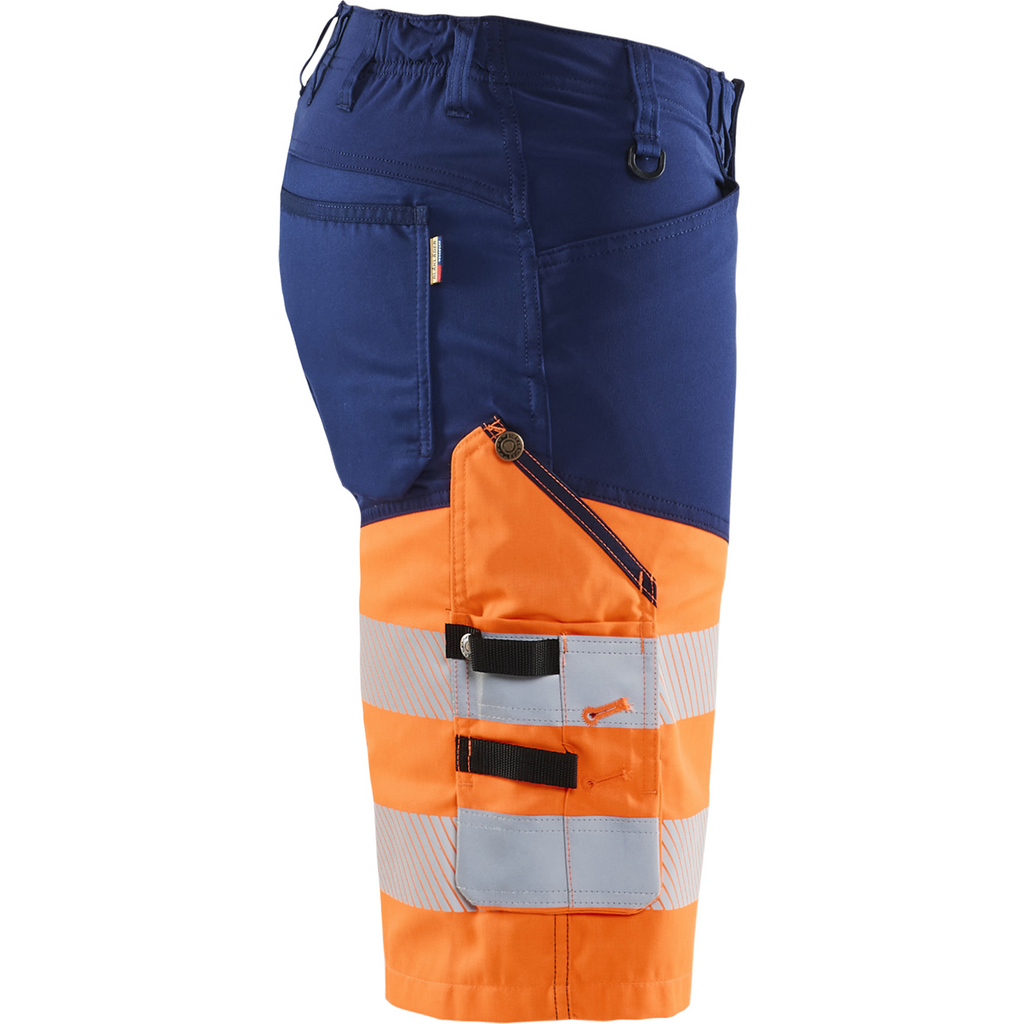 Blaklader High Vis Stretch Shorts, Navy Blue/Orange (2)