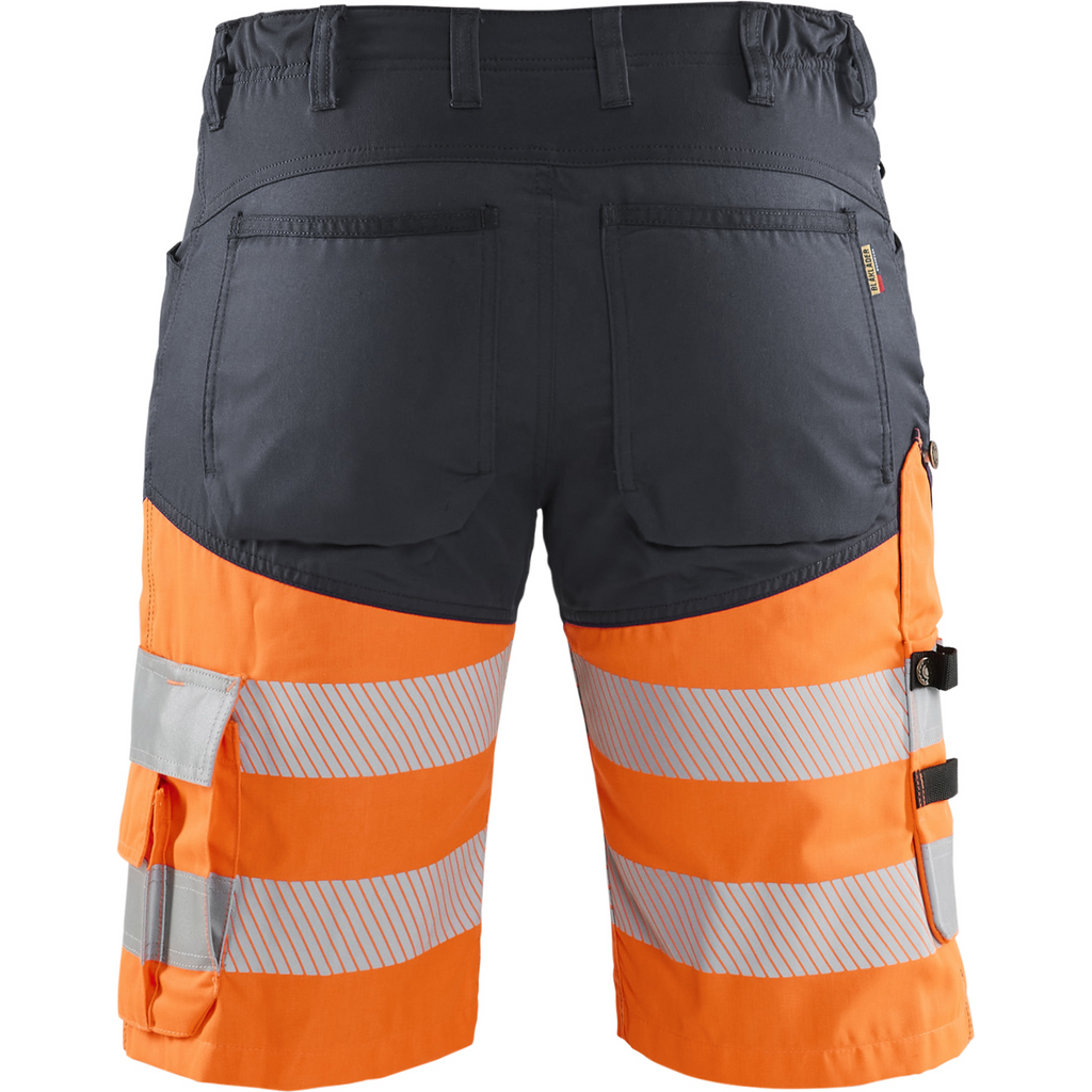 Blaklader High Vis Stretch Shorts, Medium Grey/Orange (4)