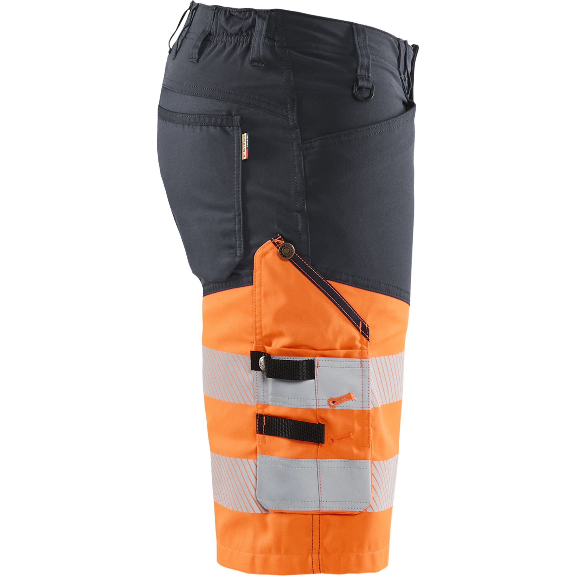Blaklader High Vis Stretch Shorts, Medium Grey/Orange (2)