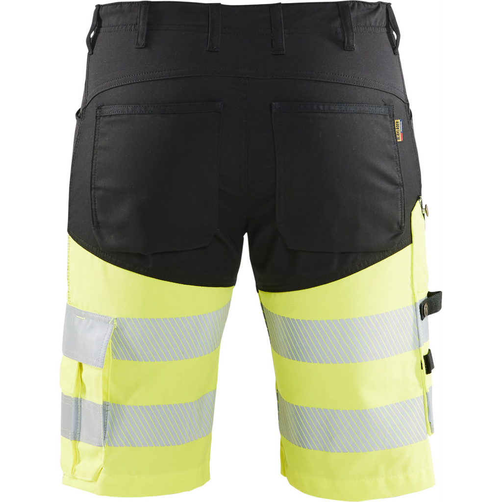 Blaklader High Vis Stretch Shorts, Black/Yellow (4)