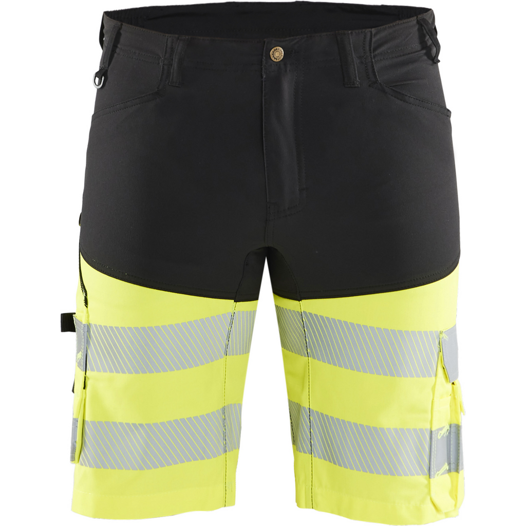 Blaklader High Vis Stretch Shorts, Black/Yellow