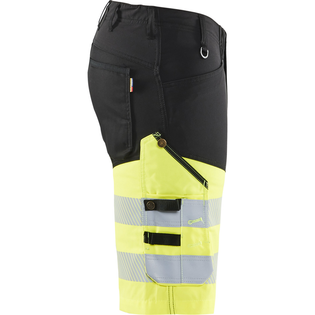 Blaklader High Vis Stretch Shorts, Black/Yellow (2)