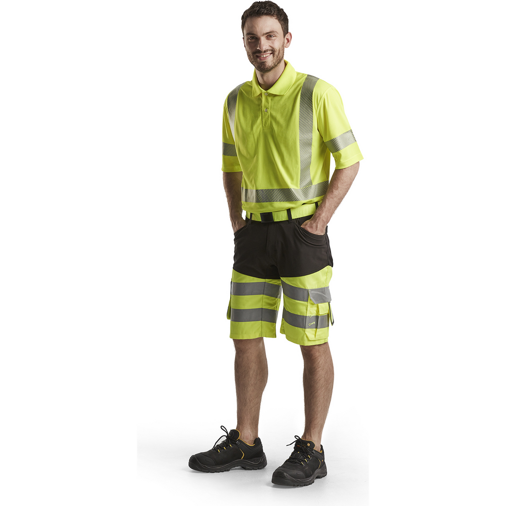 Blaklader High Vis Stretch Shorts, Black/Yellow (5)