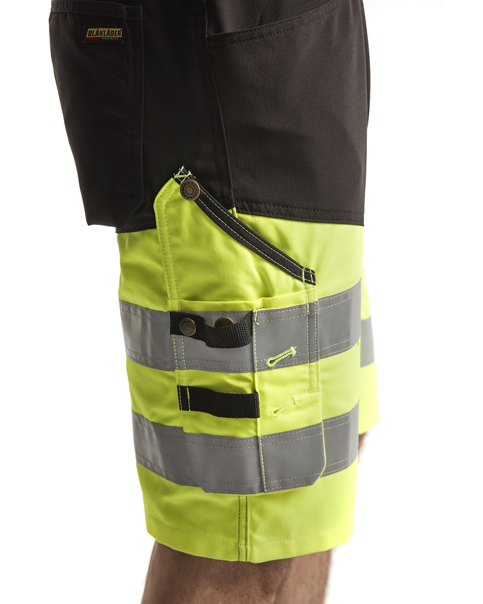 Blaklader High Vis Stretch Shorts, Black/Yellow (7)