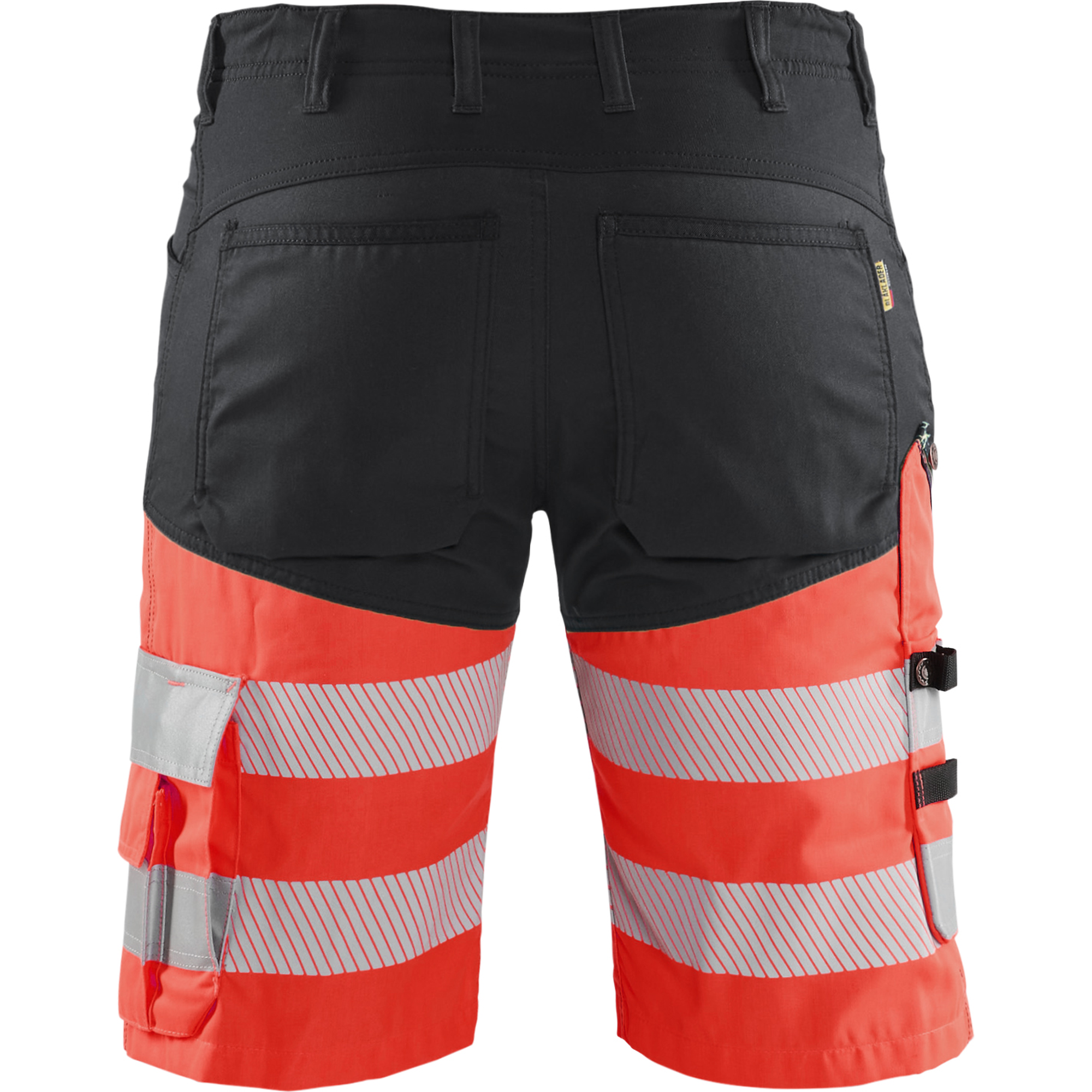 Blaklader High Vis Stretch Shorts, Black/High Vis Red (4)