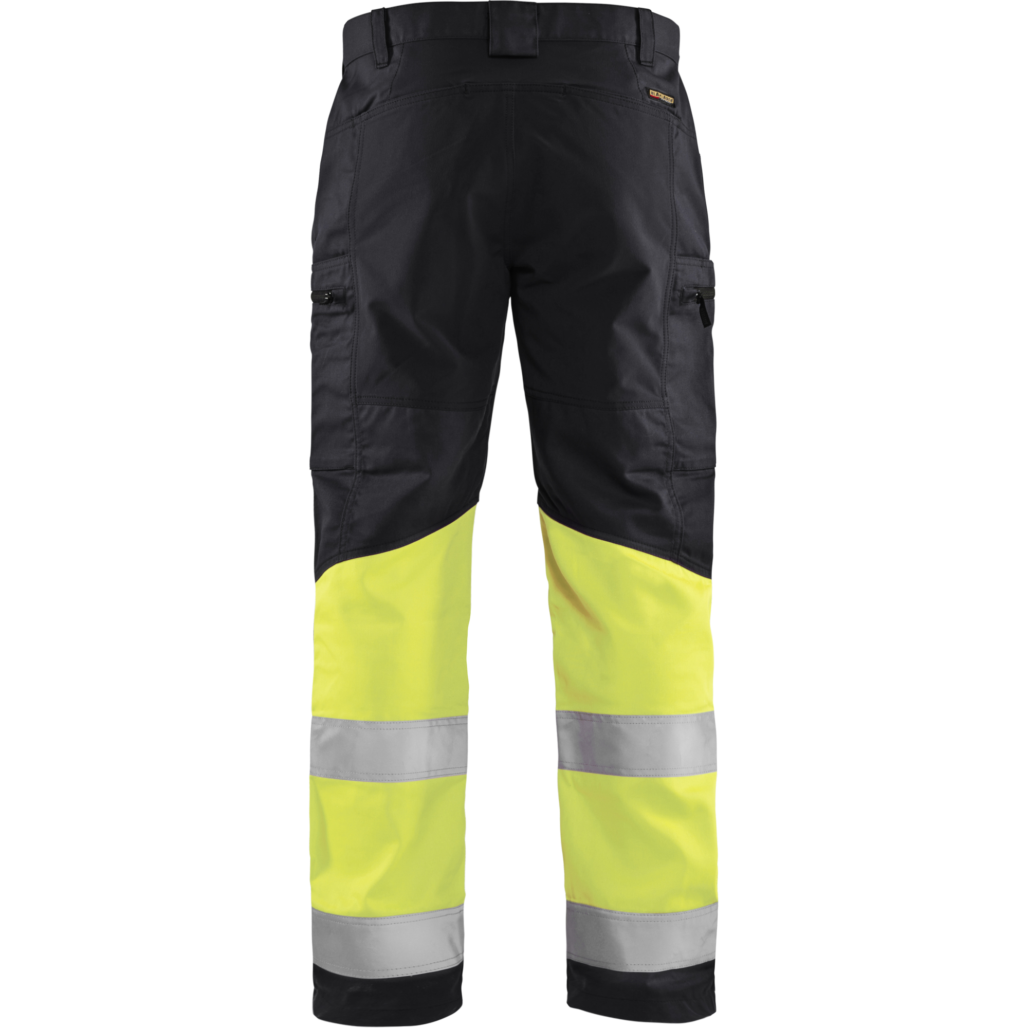 Blaklader High Vis Stretch Work Trousers, Black/Yellow (4)