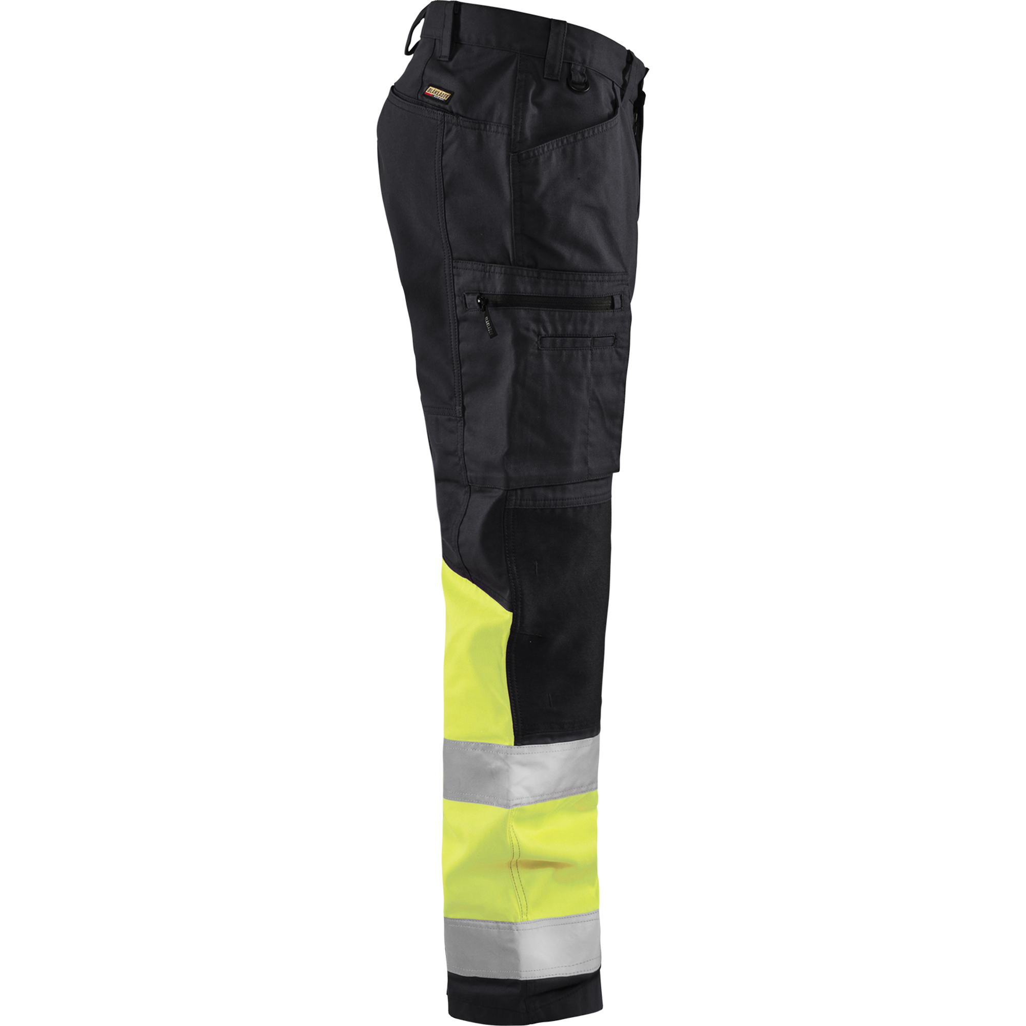 Blaklader High Vis Stretch Work Trousers, Black/Yellow (2)
