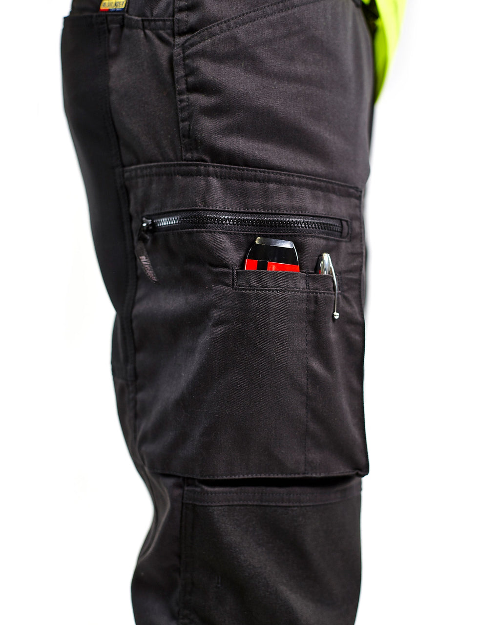 Blaklader High Vis Stretch Work Trousers, Black/Yellow (6)