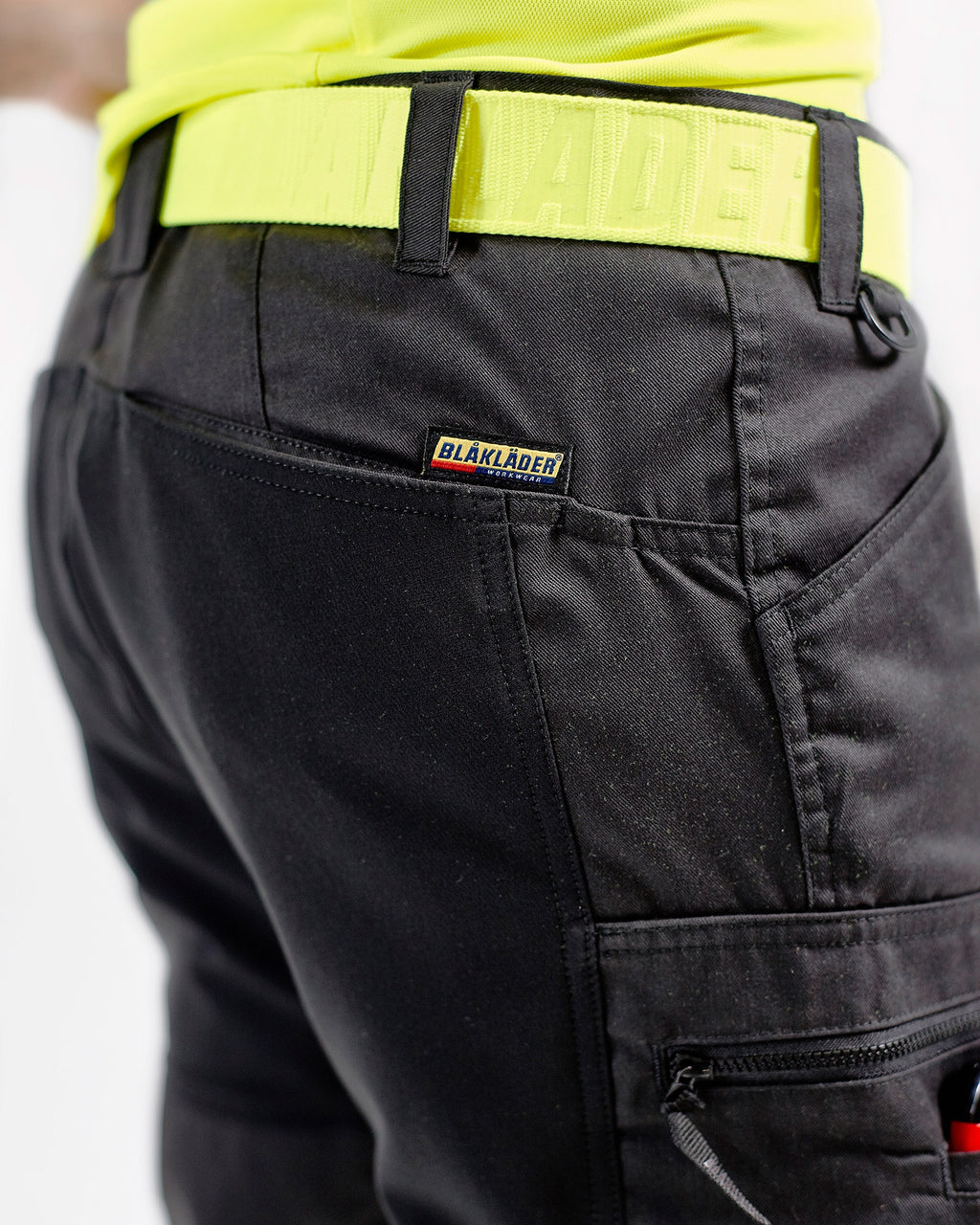 Blaklader High Vis Stretch Work Trousers, Black/Yellow (7)